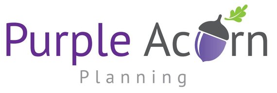 purple acorn logo