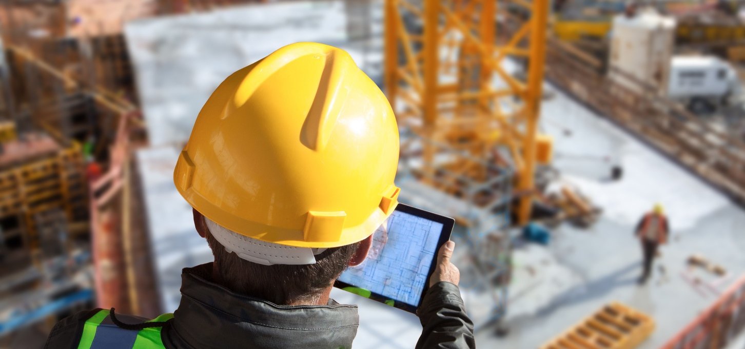 construction worker with ipad 3