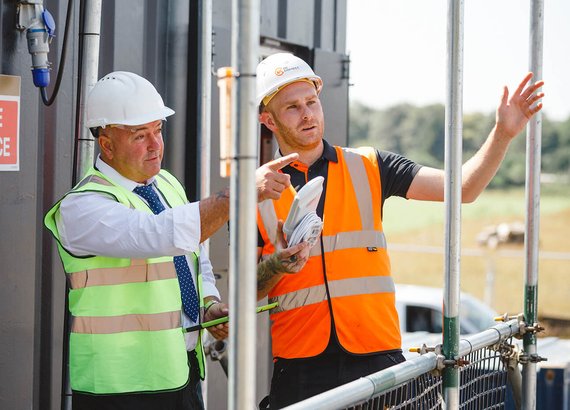 luke on site with engineer