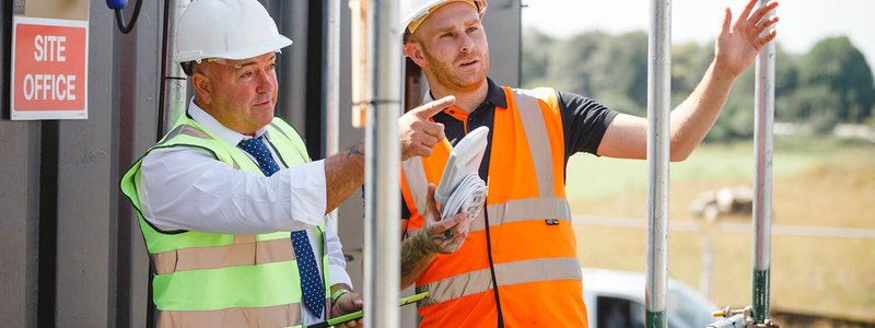 luke on site with engineer