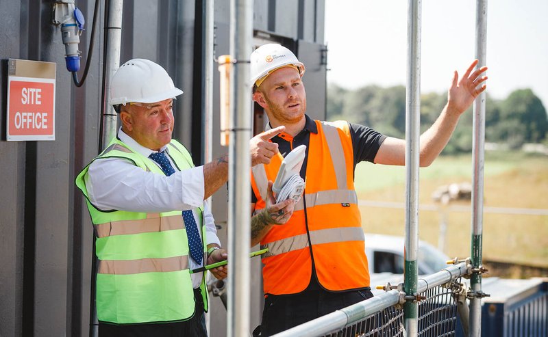 luke on site with engineer